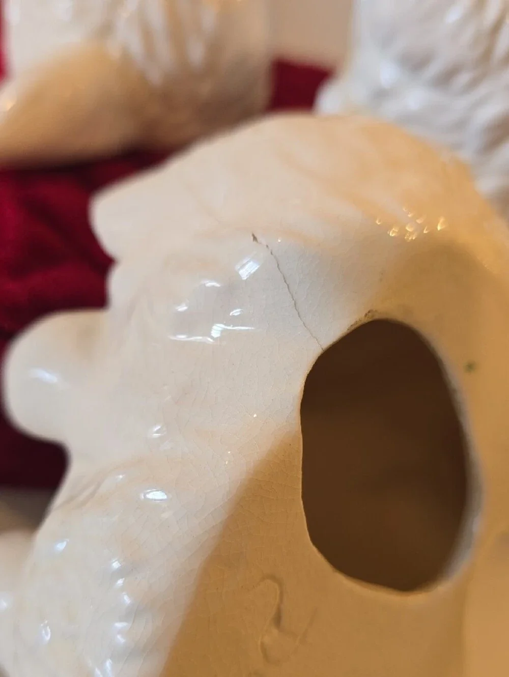 Vintage White Ceramic Kitten Figurines Dot - Trio